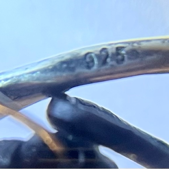 925 leather dangling pierced earrings w/faux stones jewelry - Picture 10 of 16